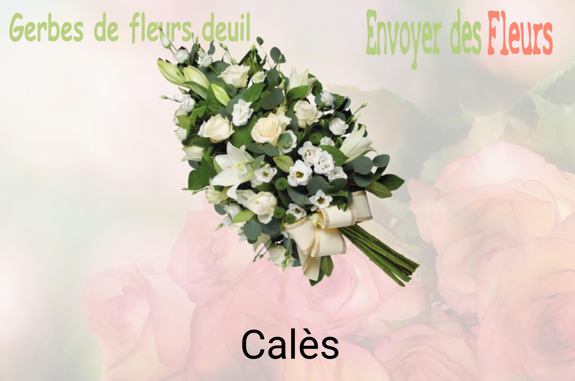 Gerbe de fleurs de deuil livrée à Calès